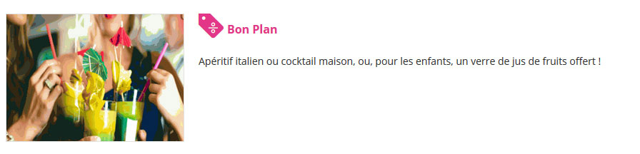 Bon plan pizza Flora apéritif offerte